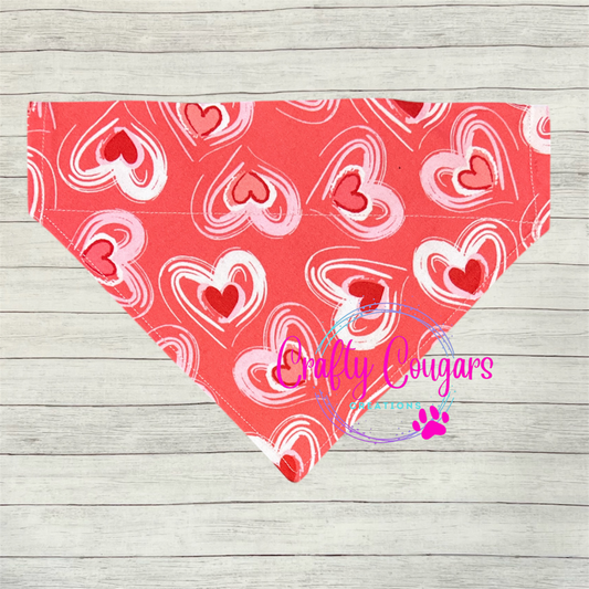 Doodle Hearts Pet Bandana