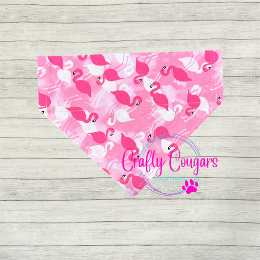 Pink & White Flamingoes Pet Bandana