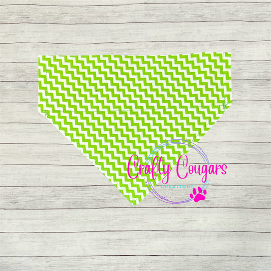 Lime Green Chevron Pet Bandana