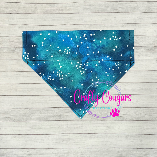 Teal with White Dots Pet Bandana