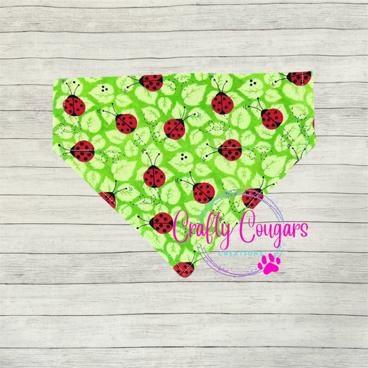 Lady Bugs on Leaves Pet Bandana