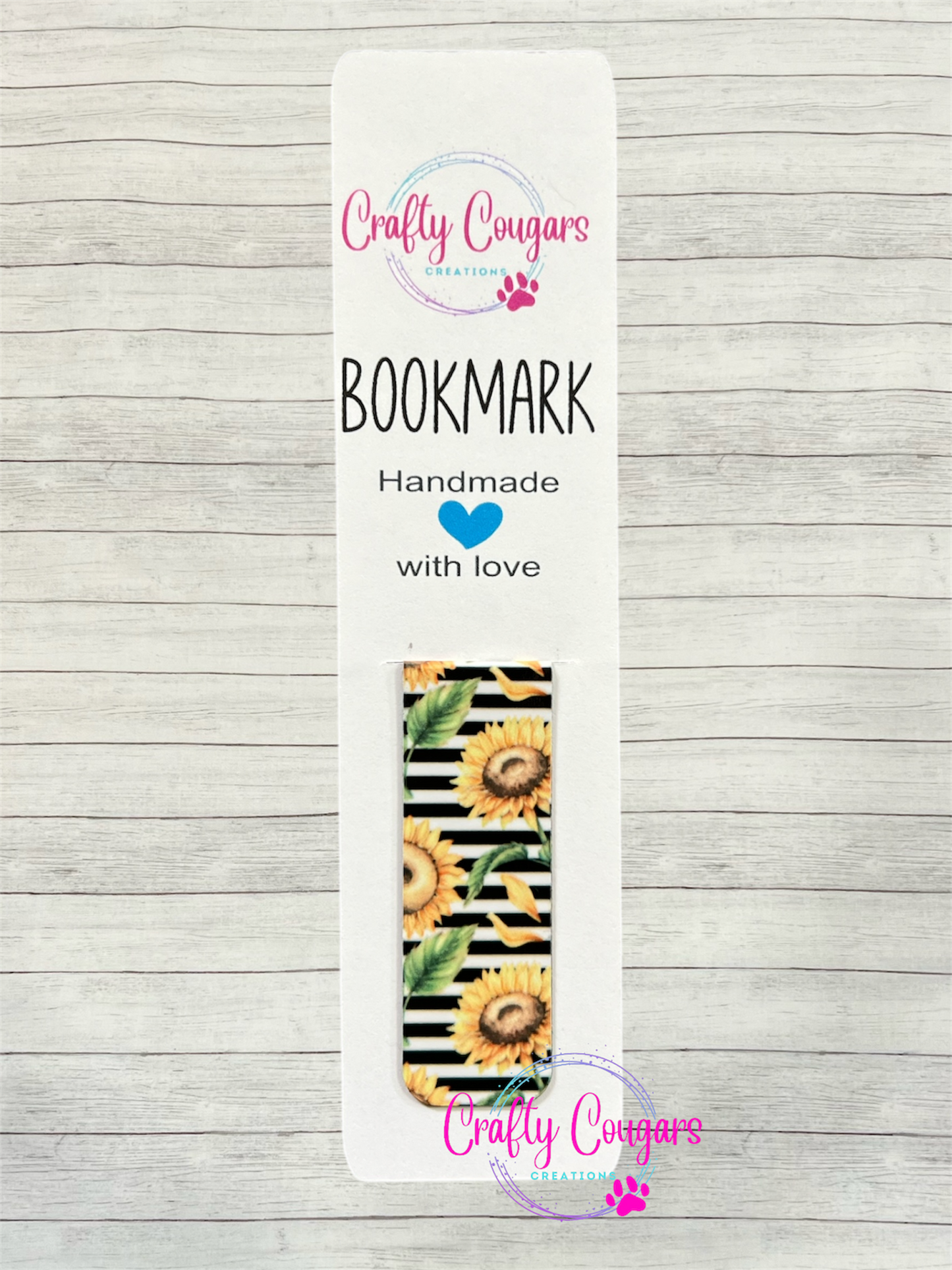 Striped Sunflowers Bookmark