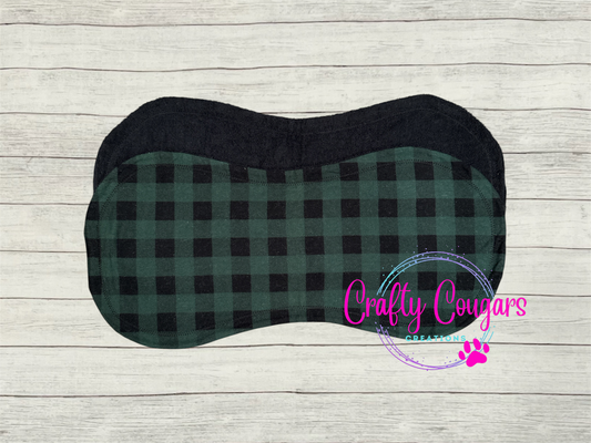 Green & Black Plaid Burp Rag
