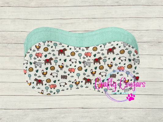 Farm Animals Burp Rag