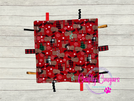 Christmas Moose Sensory Blanket