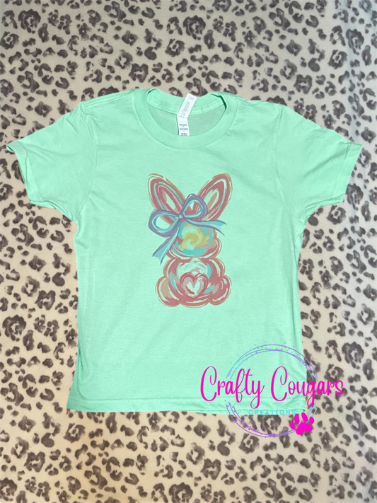 Girl Bunny with Bow T-Shirt