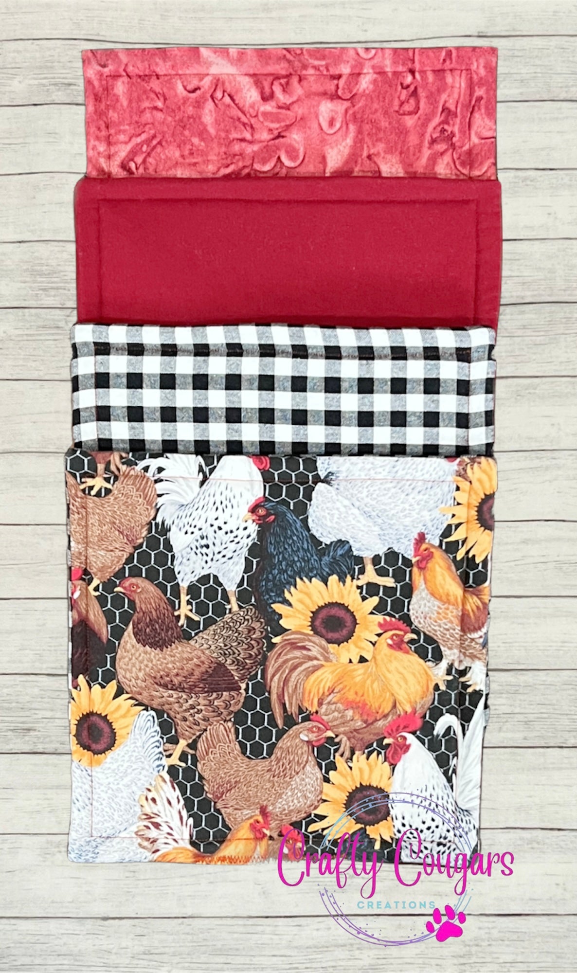 Sunflowers & Chickens Pot Holder