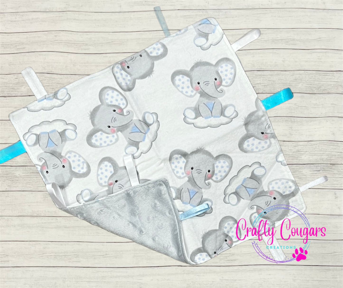 Sleepy Elephant Sensory Blanket