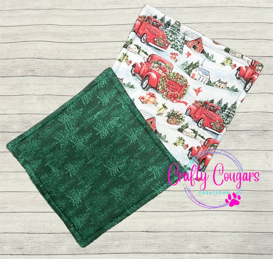 Happy Holidays Red Truck Pot Holder