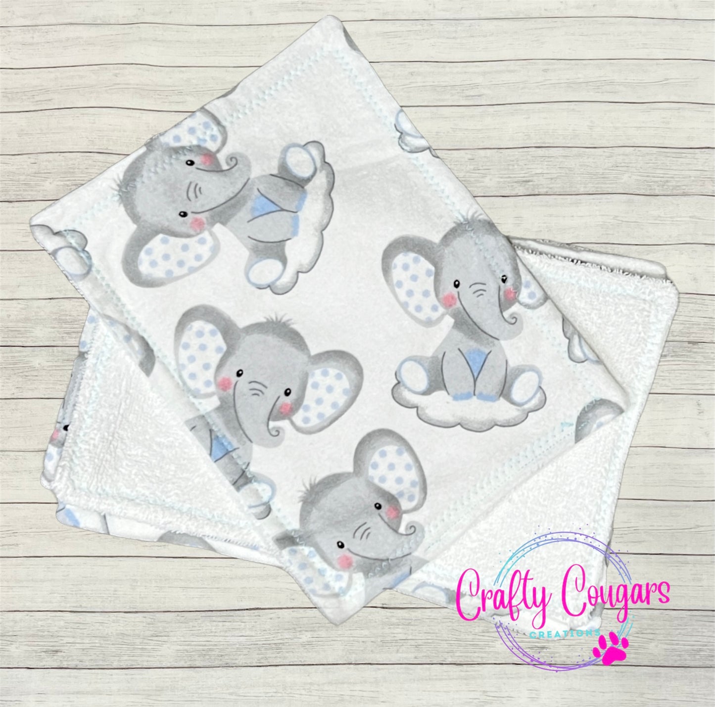 Sleepy Elephant Wash Cloths