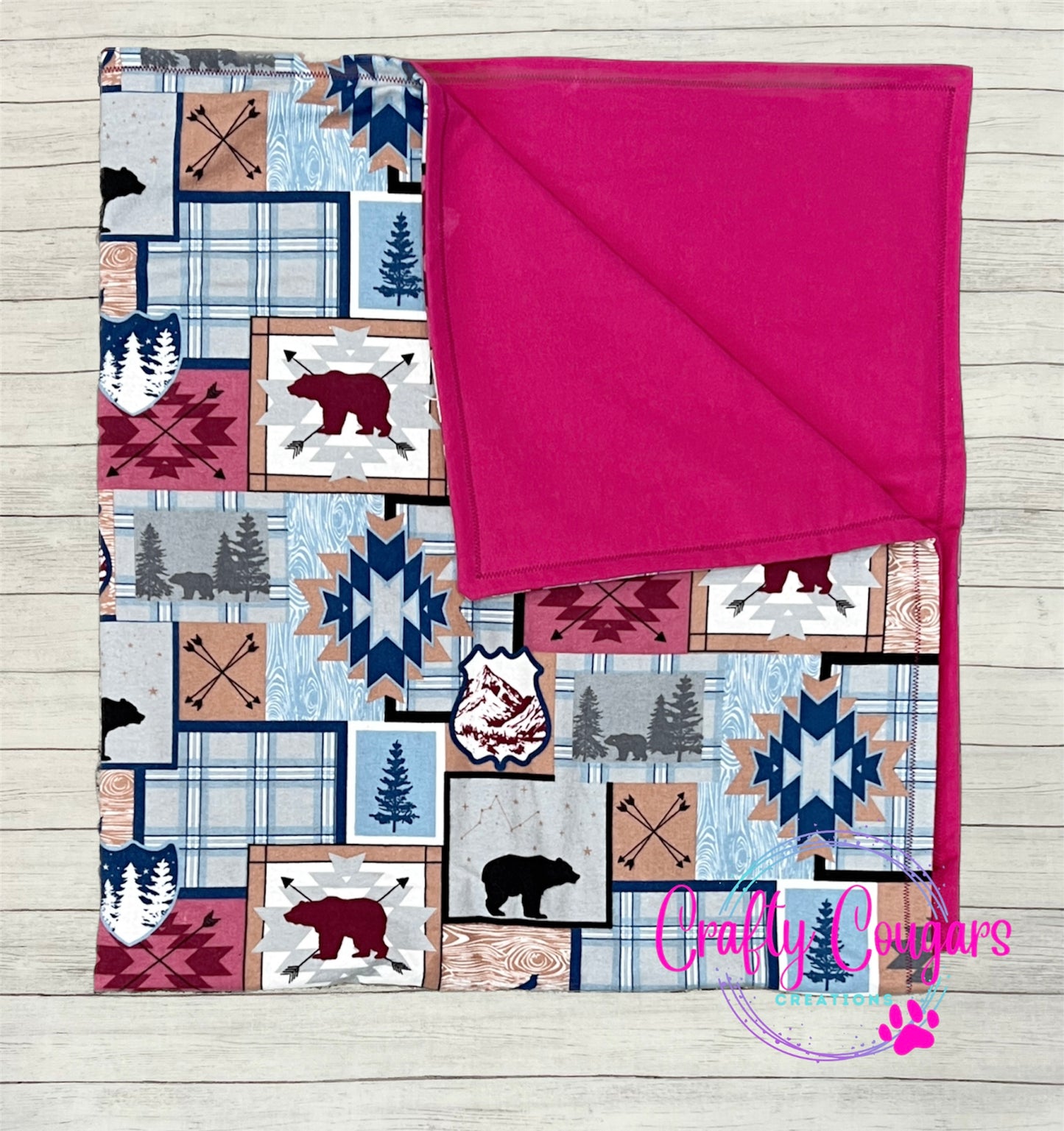 Girly Wilderness Patchwork Baby Blanket