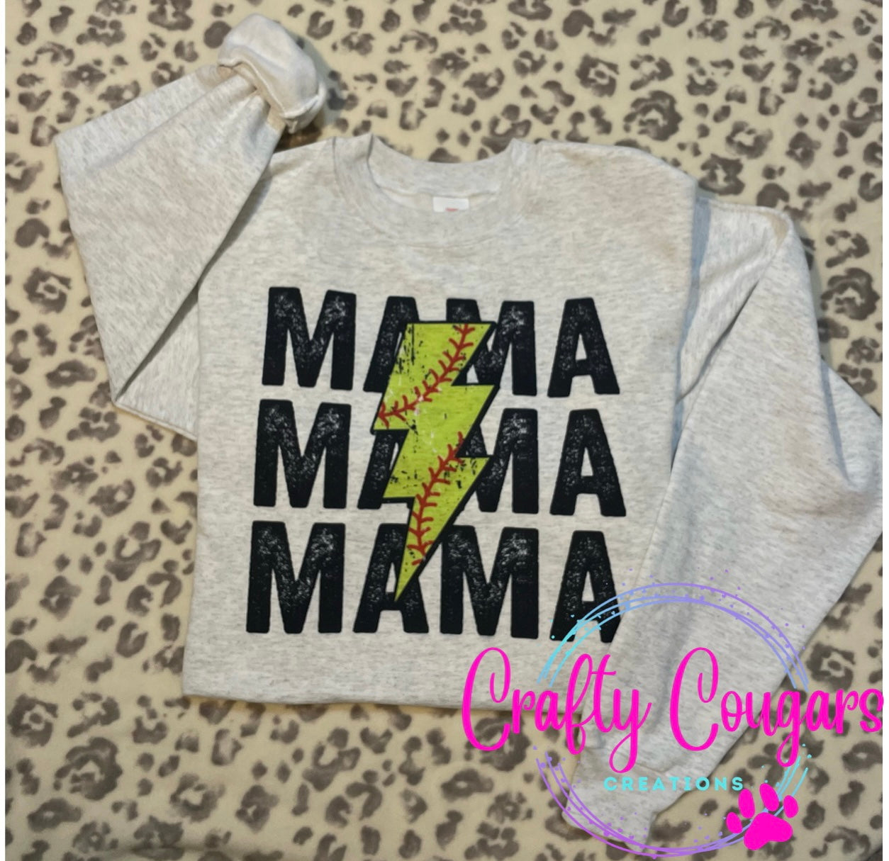 Softball Mama Lightning Bolt Sweatshirt