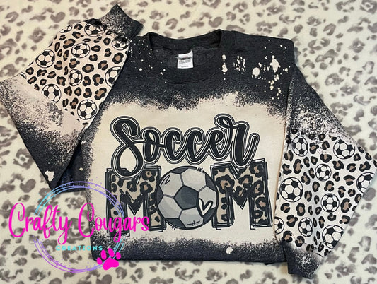 Soccer Mom Leopard Sleeve Sweatshirt